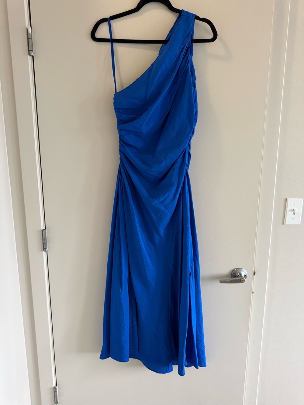 ANTONIO MELANI One-Shoulder Dress in Bold Blue